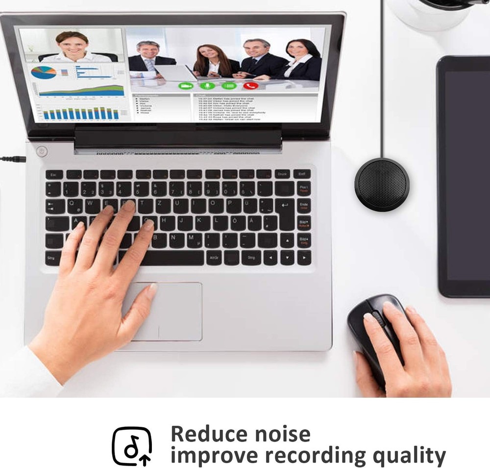 Dreokee Conference Microphone 3.5mm Desktop Computer Mic for Computer Desktop...