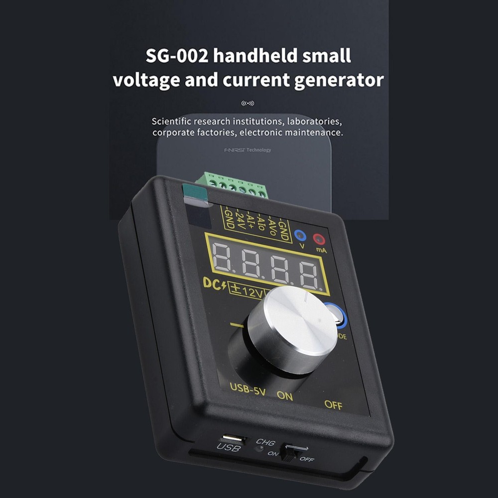Signal Generator 0-10V 0-24mA Analog Voltage Current Simulator w/ Battery