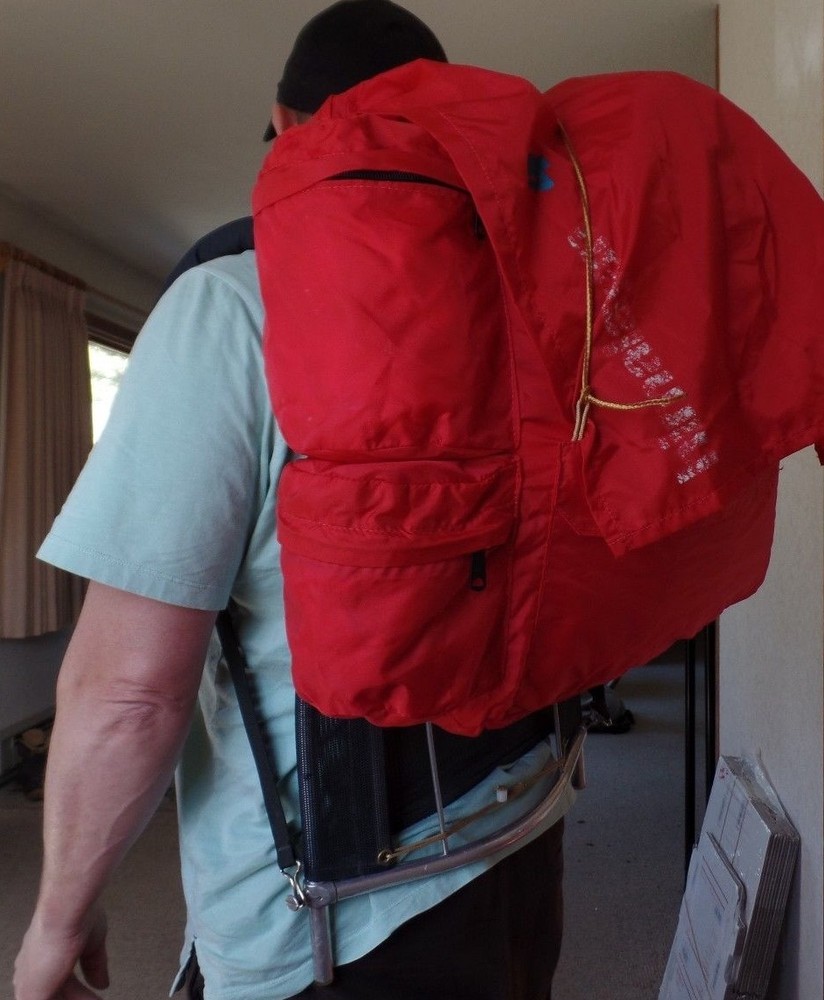 Vintage Himalayan Industries #4 External Frame Backpack CARDINAL RED 32 LITERS