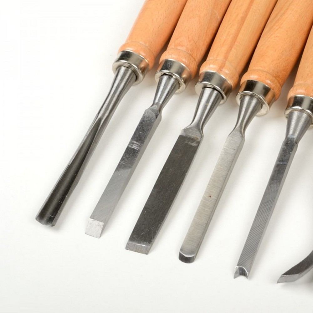 12pc Wood Carving Hand Chisel Tool Set Professional Woodworking Gouges Steel