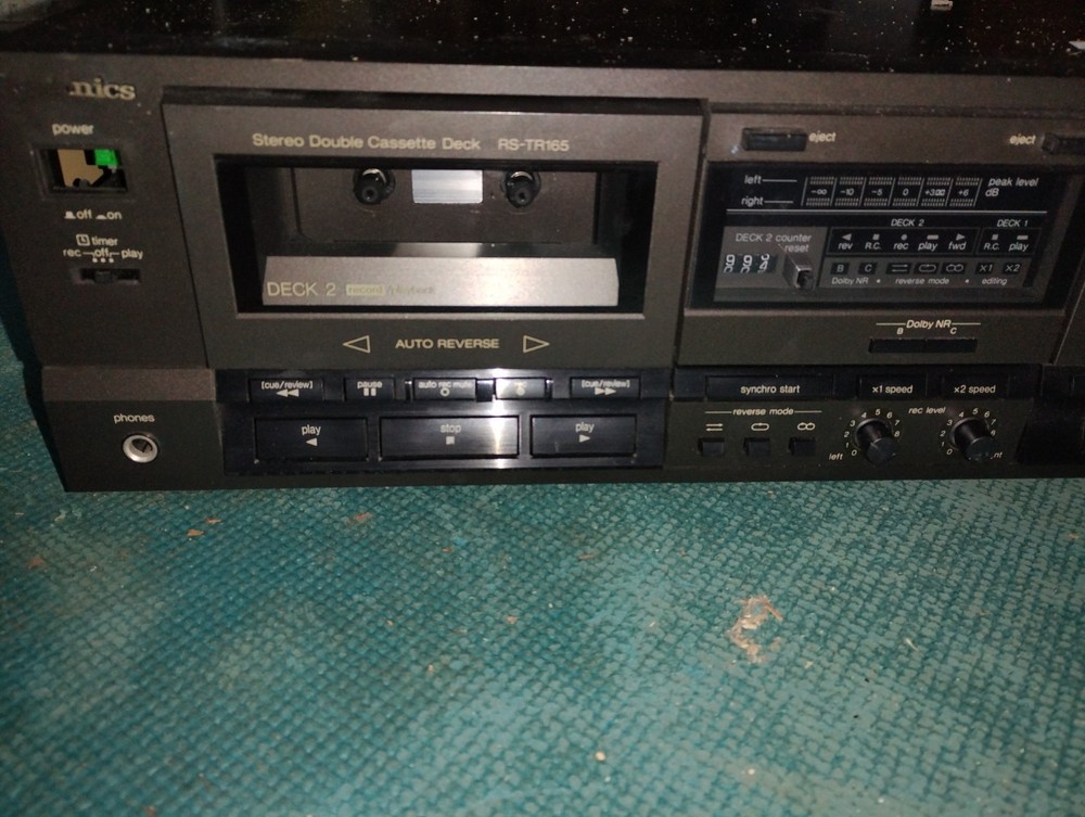 Technics RS-TR265 Stereo Double Cassette Deck HX Pro Retro 90s WORKS/**READ**
