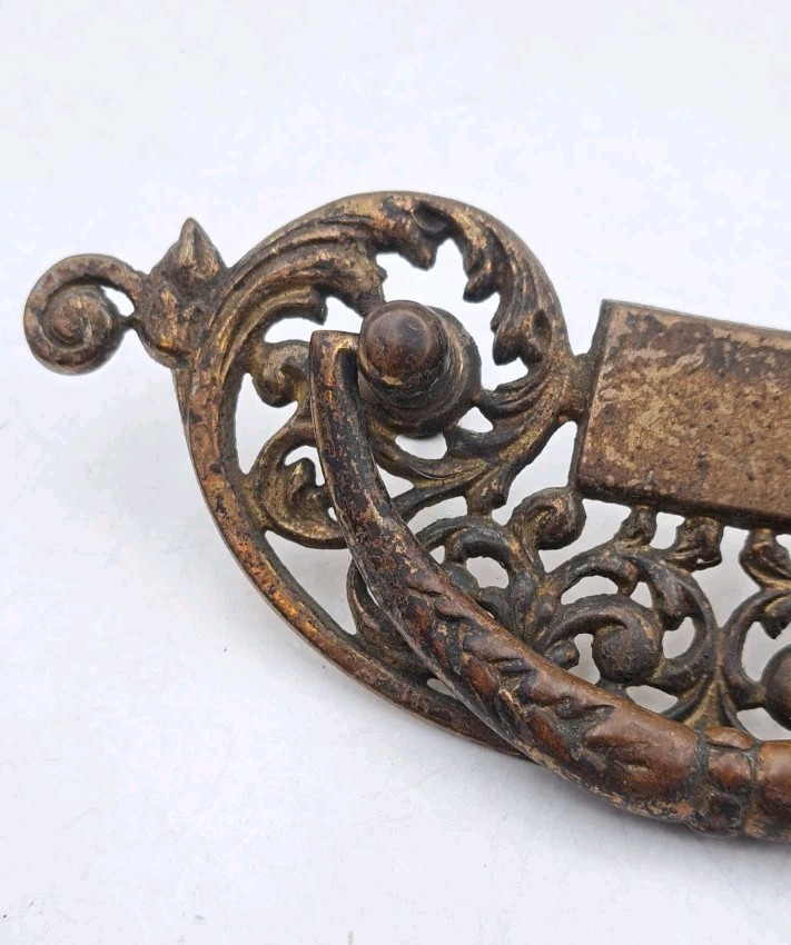 Antique Drop Bail Pull Drawer Cabinet Cupboard Handle Ornate Eastlake Hardware