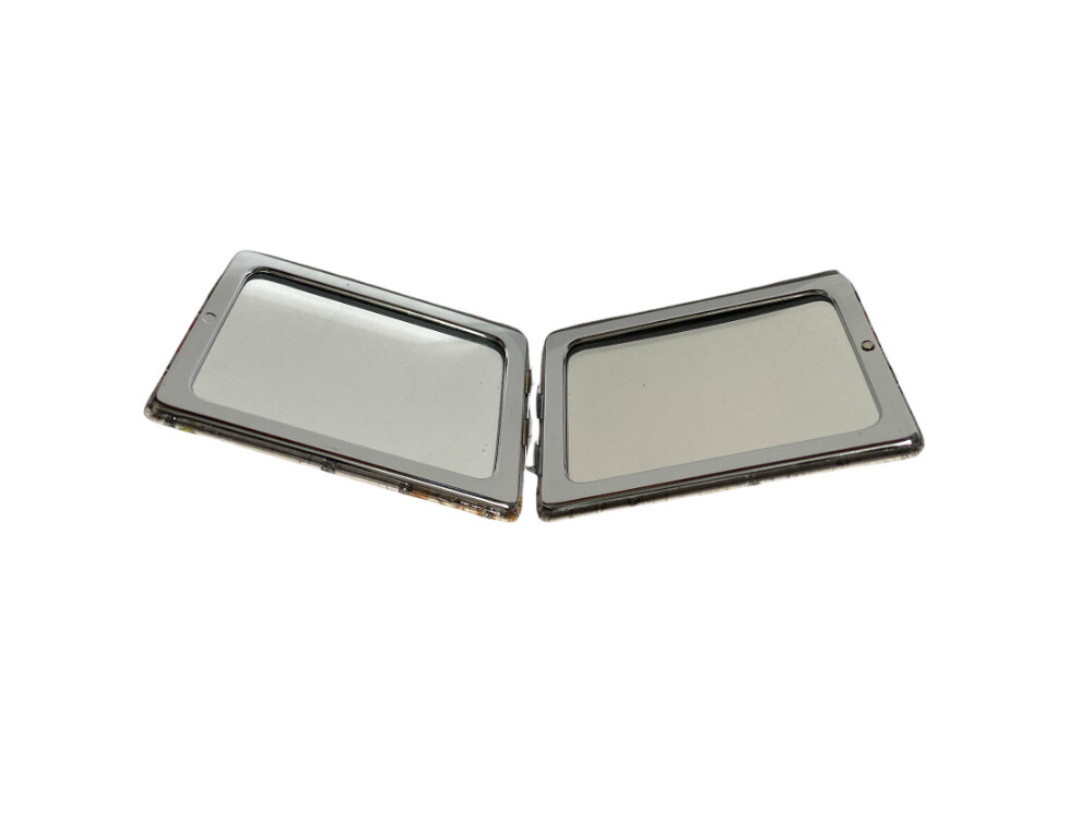 Lips Theme Double Compact Mirror w/ Crystal Stones ~ Great Gift Idea!