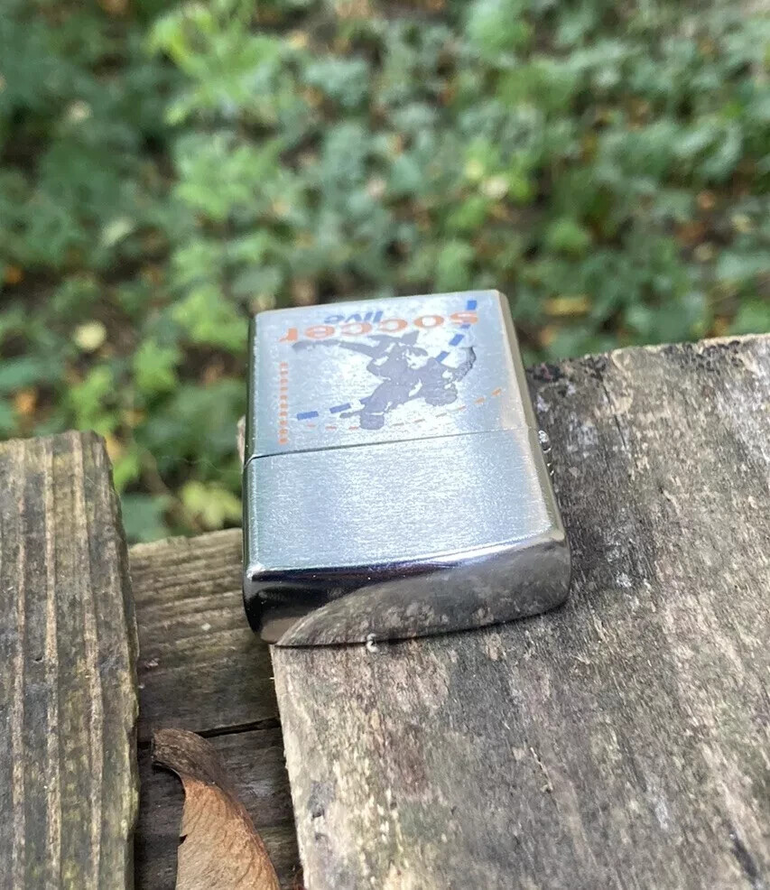 Classic Petrol Lighter Soccer Live Working Condition