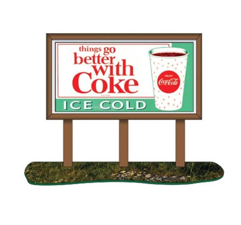 Classic Metal Works 21000 N Scale Coca-Cola Roadside Billboard