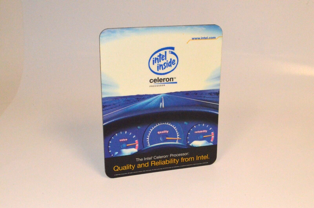 "Vintage" Intel Celeron Mousepad, Blue/White *New, No Package*