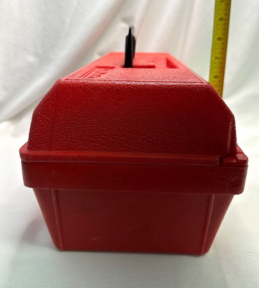 Toolmaster Red & Black Tool Box W/ Removable Tote Latch & Handle Tackle Box
