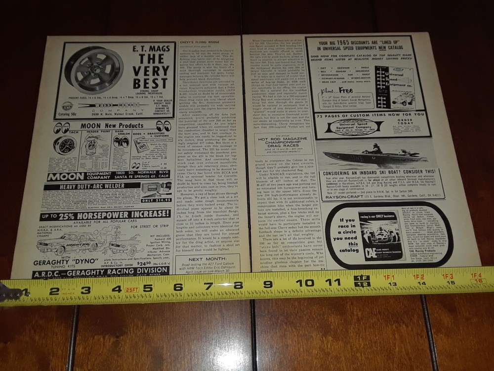 1965 CHEVROLET 396 ENGINE ORIGINAL ARTICLE