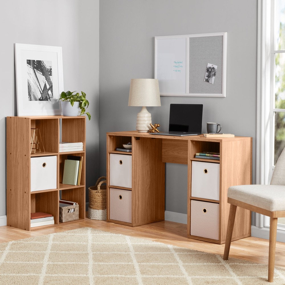 11" 6-Cube Storage Organizer, Warm Walnut