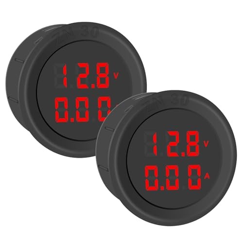 2PCS DC 5V-100V Digital Amp Voltage Meter, 0.03-10A LED Display Voltage