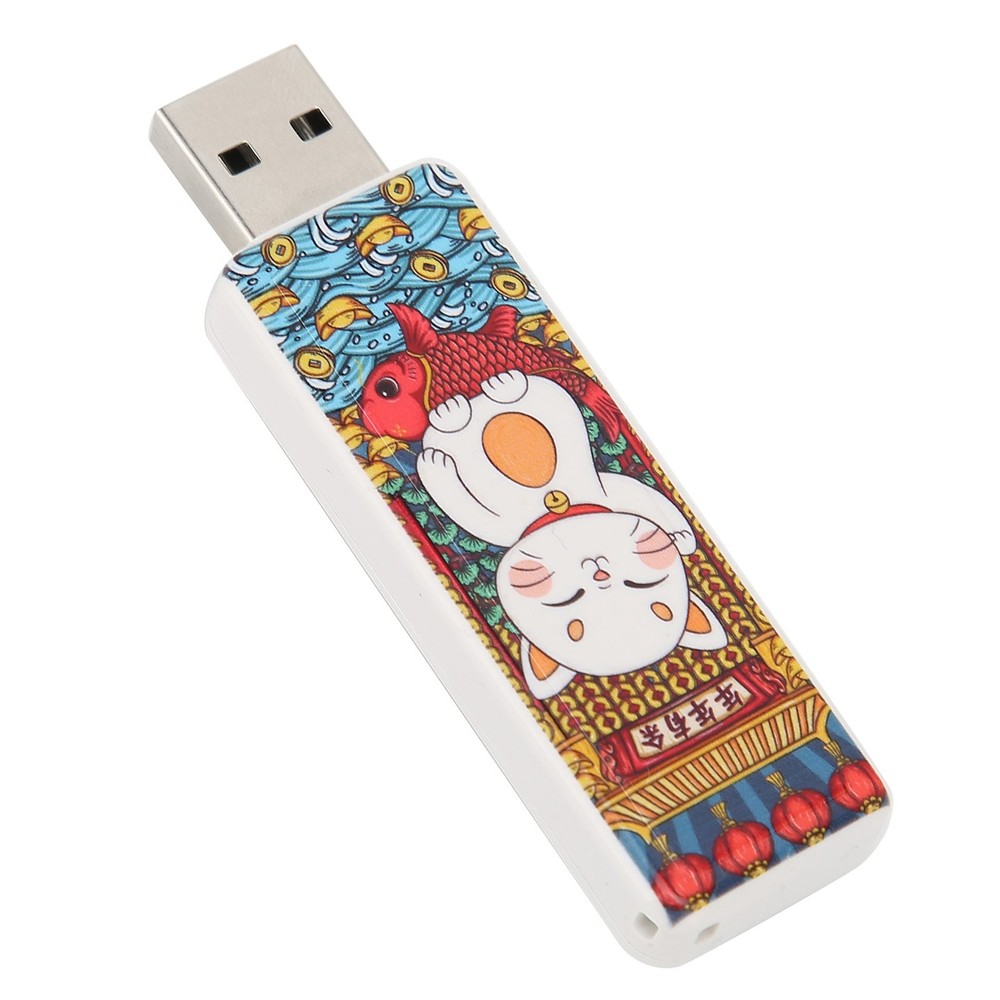 Cute Cat Pattern USB Flash Drive Portable Memory Stick For OS X9.x Use↑