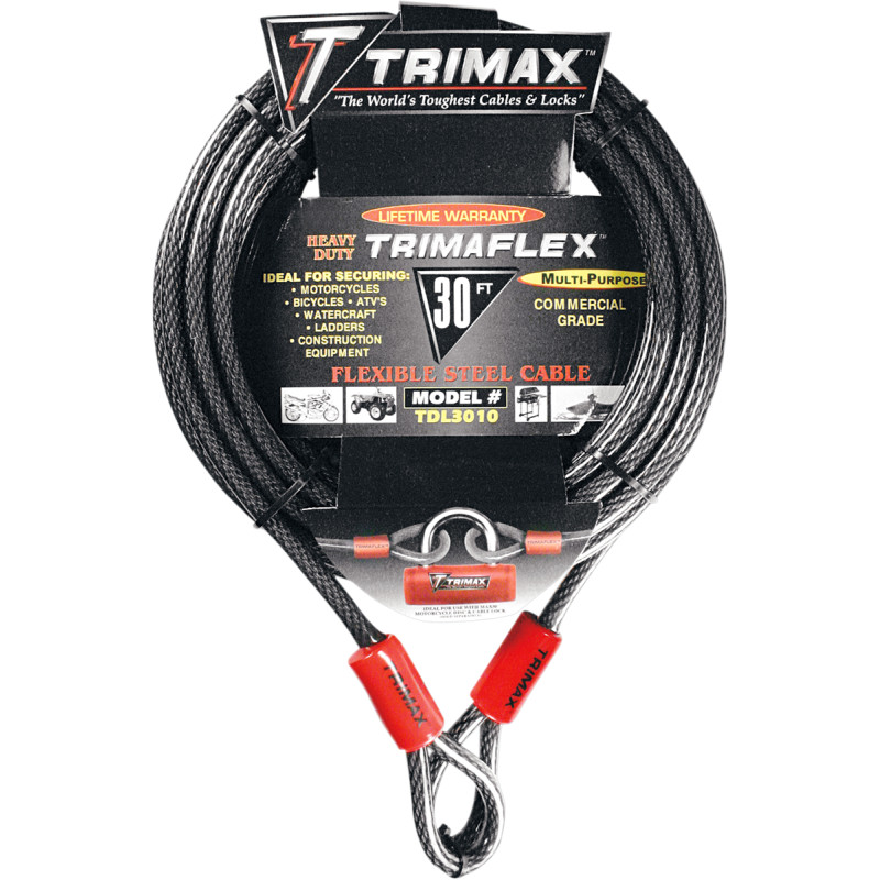 Trimaflex Max Security Braided Cable Cable Lock - 30'