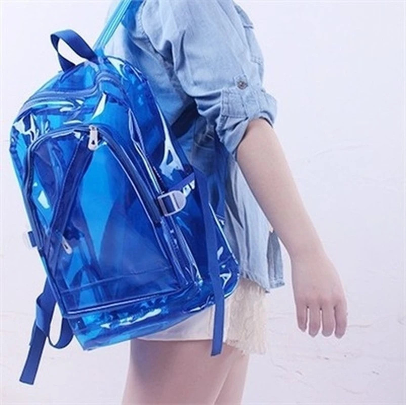 Waterproof PVC Transparent Backpack, Clear See Through School Backpack for Work