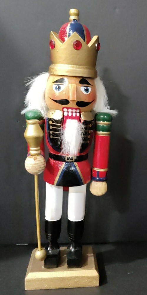 Wooden Nutcracker King 10" Vintage