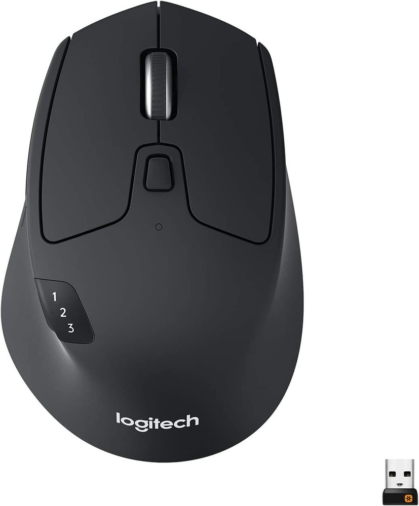 Logitech M720 Triathlon Multi-Device Wireless Bluetooth Mouse Unifying Receiver