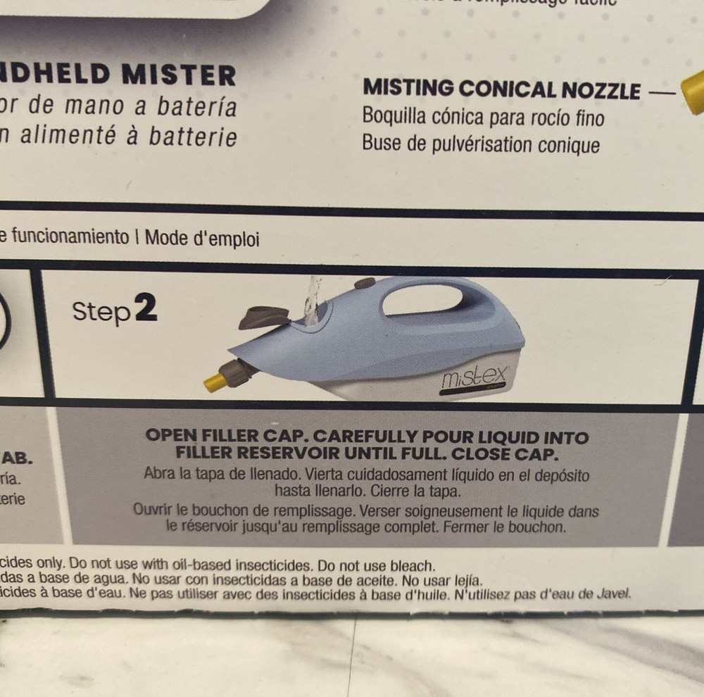 MiStex Smith Battery Powered Handheld Mister For Water Based Only NEW