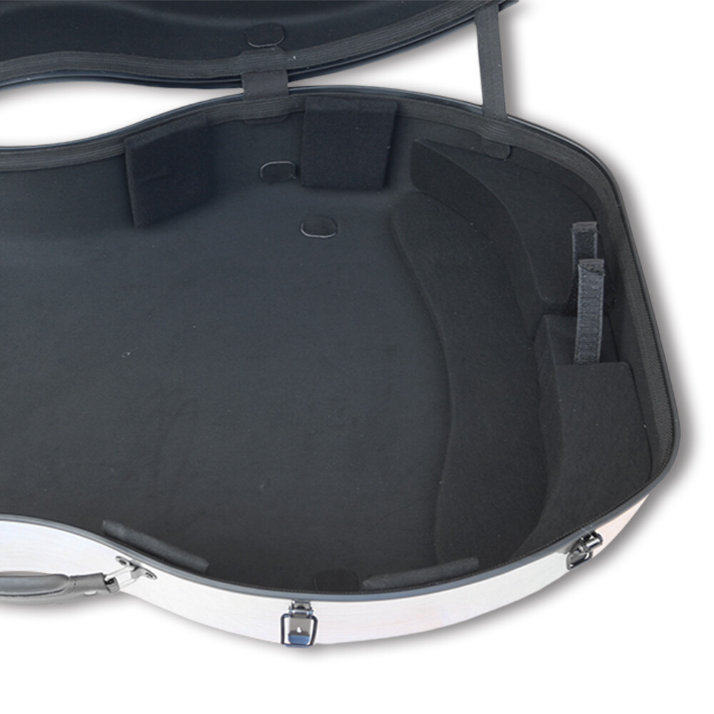 Advanced 4/4 Silver Cello Case Wheel Embedded handle Cello Box Carbon Fiber New