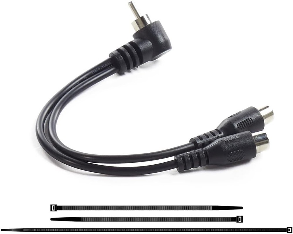 Lightweight RCA Y-Split Adapter - Connect Two Snowmobile Heating Components