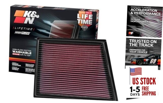 High-Flow Original Lifetime Engine Air Filter: Increase Power: Premium,