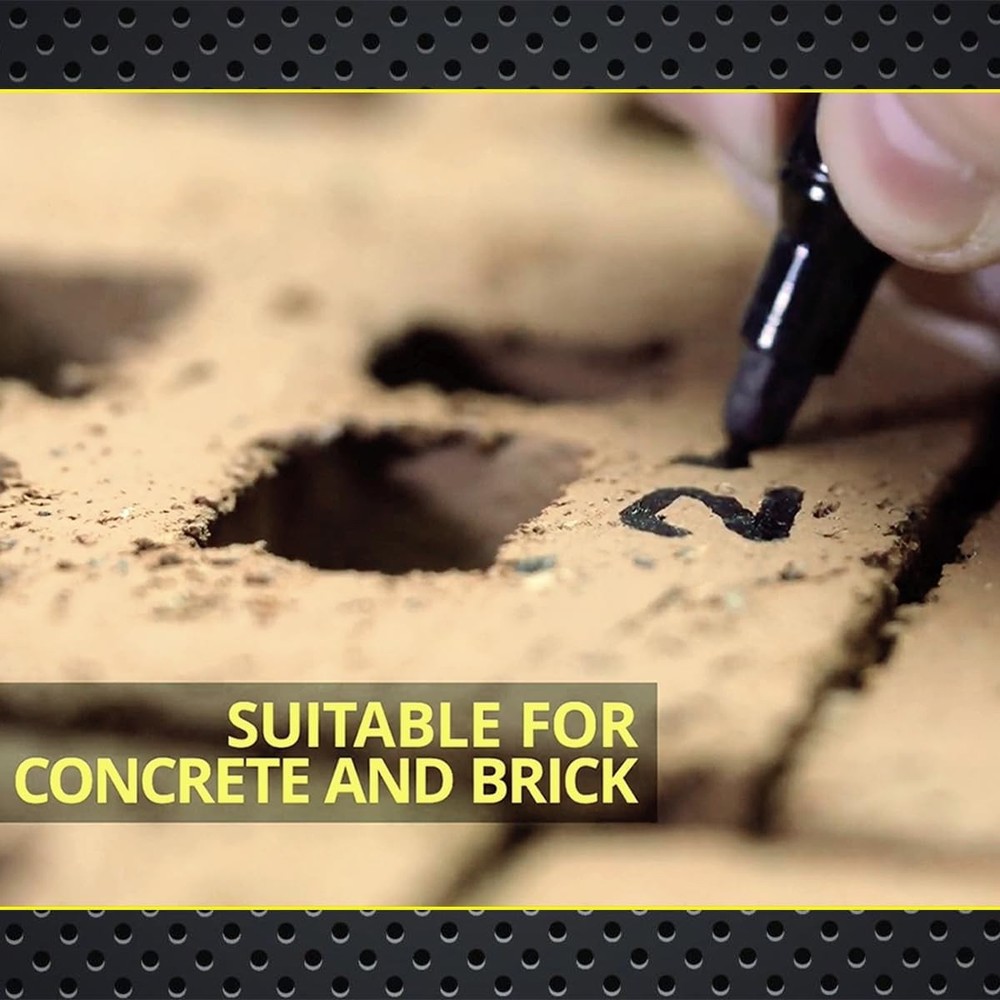 Professional concrete permanent marker, featuring a durable 1.5mm conical tip