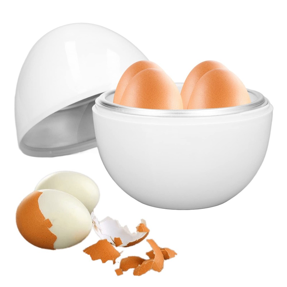 Microwave Egg Cooker for 4 Eggs,Hard Boiled Egg Cooker Compact Microwave Safe...
