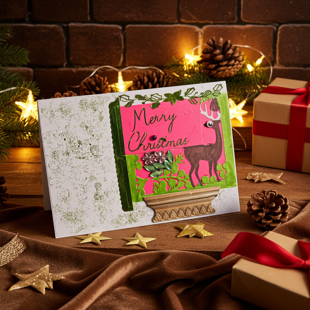 Handmade Christmas Card/Blank inside
