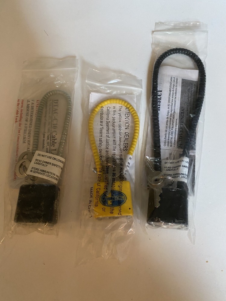 3 Gun Cable Safety Locks