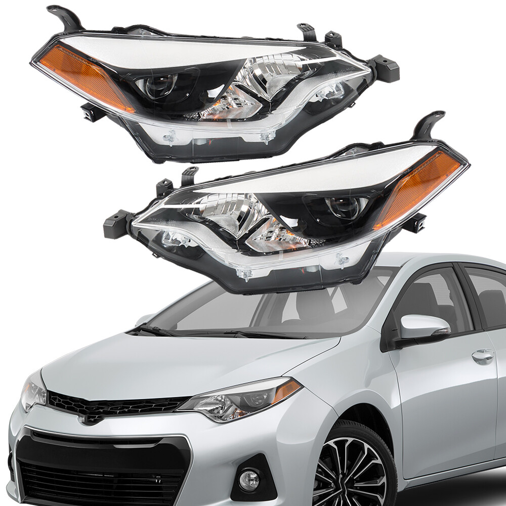 LED Headlight Assembly for 2014 2015 2016 Toyota Corolla Left Right 2pc Pair Set