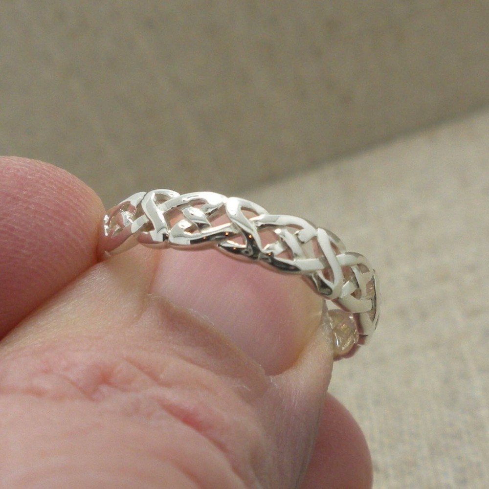 3 mm Sterling Silver Celtic Wedding Ring KEITH JACK various sizes Gift Boxed