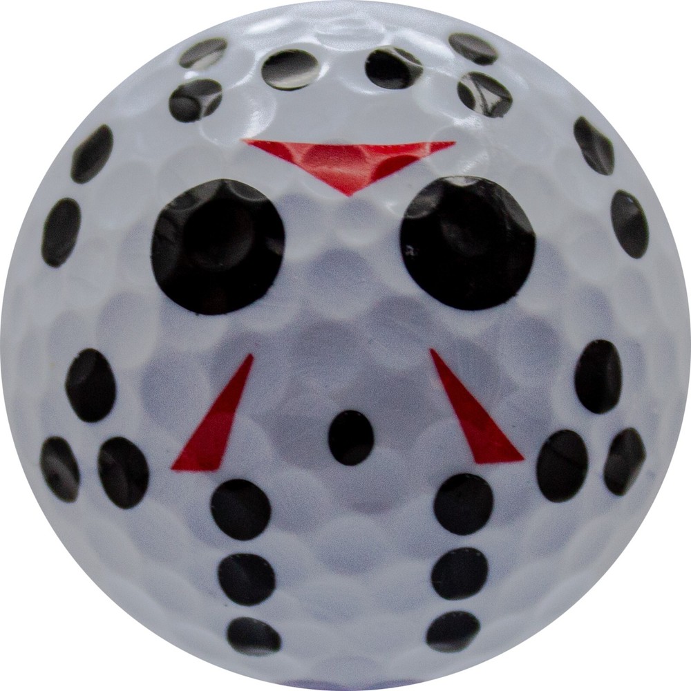 Horror Hockey Mask Golf Balls 6 Pack - Great Gift Idea!