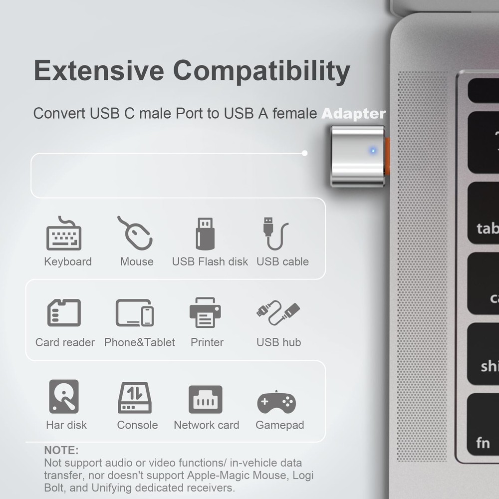 Duyasurs 3Pack Upgraded USB C to Adapter, High-speed data silver