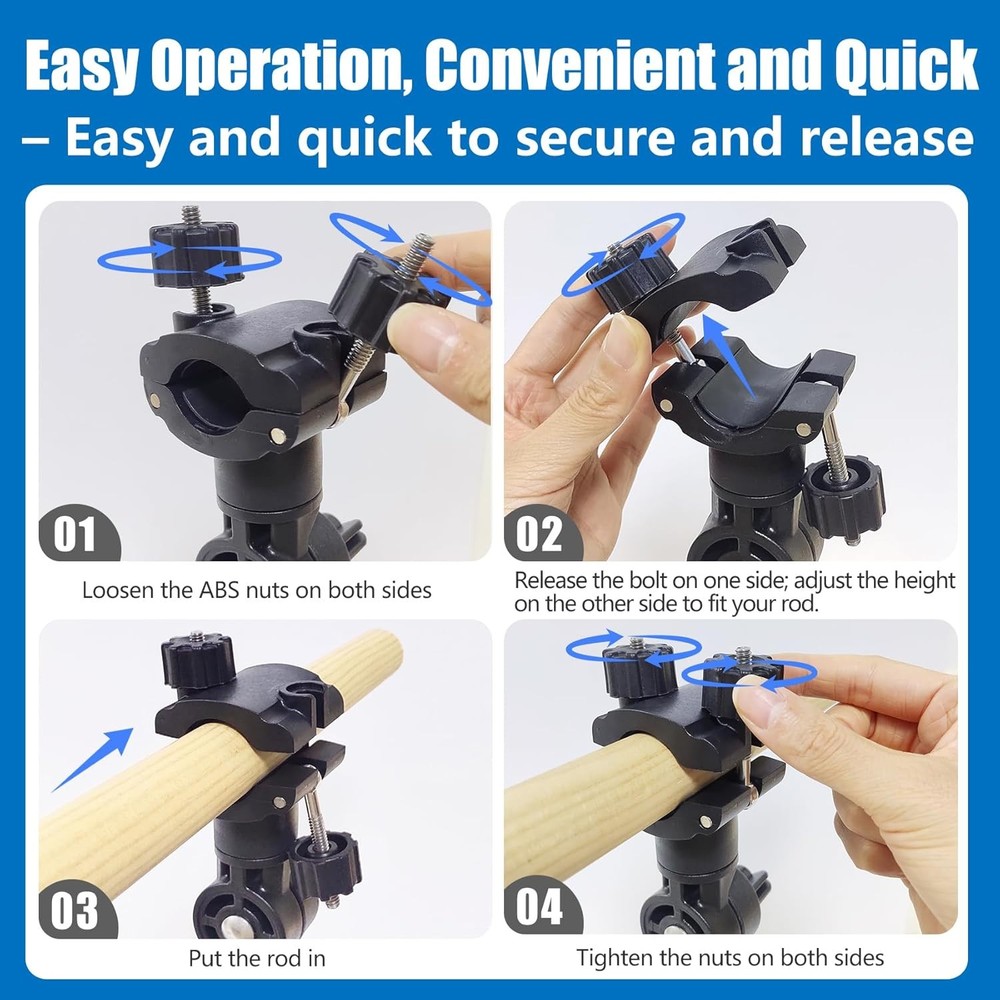 Adjustable Universal Trolling Motor Stabilizer Bracket with Quick Release