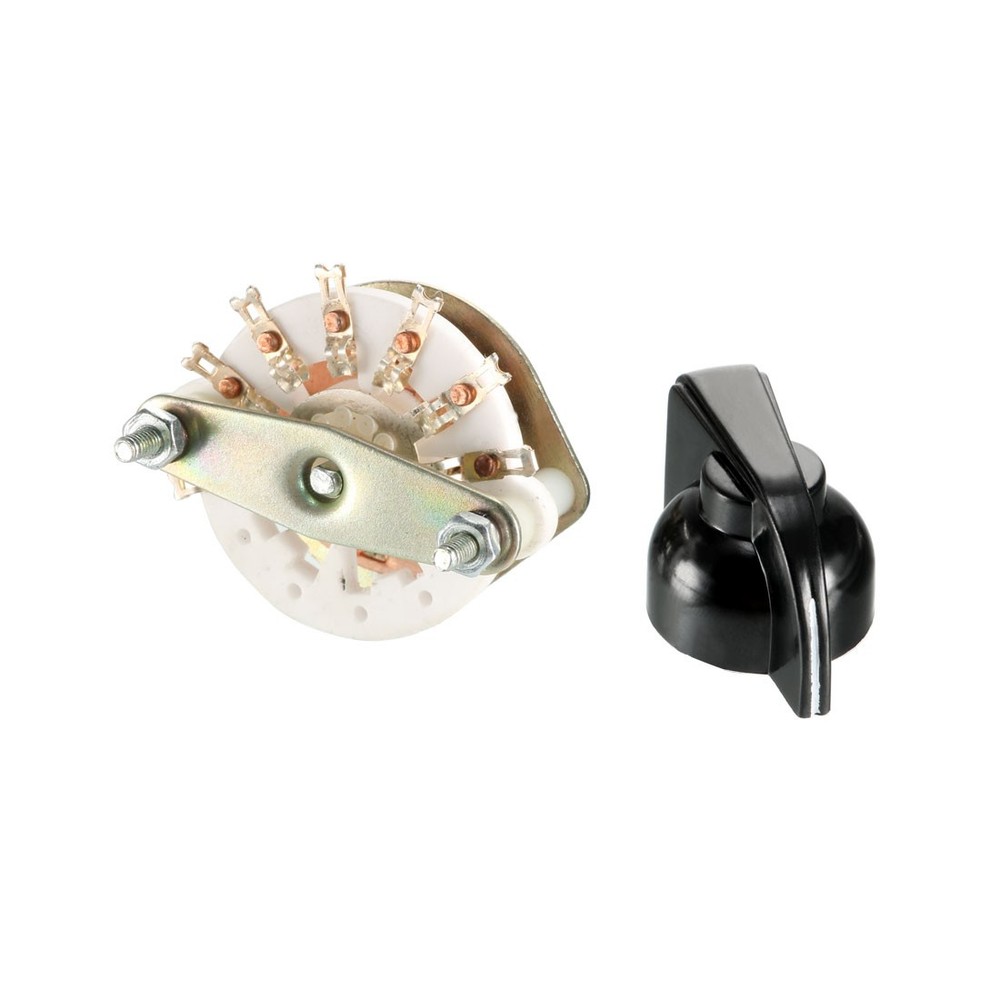 1P6T 1 Pole 6 Position Selectable 1Deck Band Selector Rotary Switch Plastic Knob