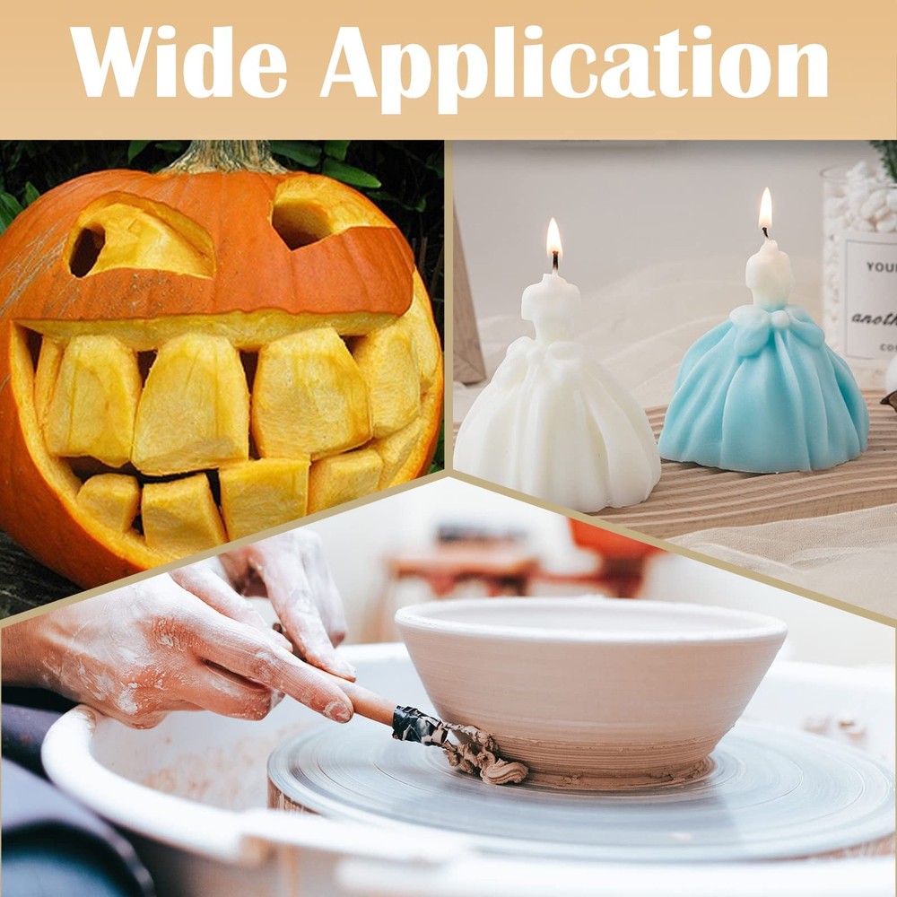 Suiwotin 6pcs Double-Sided Clay Sculpting Tools, Wooden Handle 6pcs-Loop