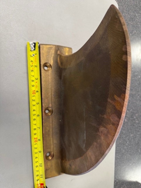 Tracking fin- used on vdrive inboard models 2009-current Bronze Casting