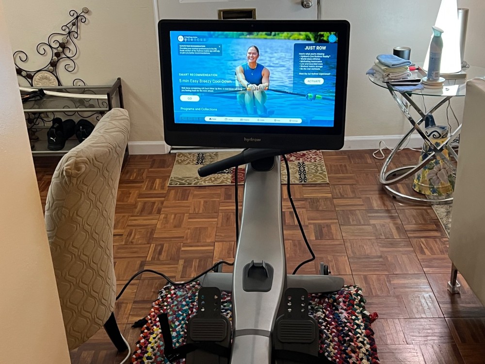 Hydrow Pro Rowing Machine with Immersive 22" HD Rotating Screen slightly used