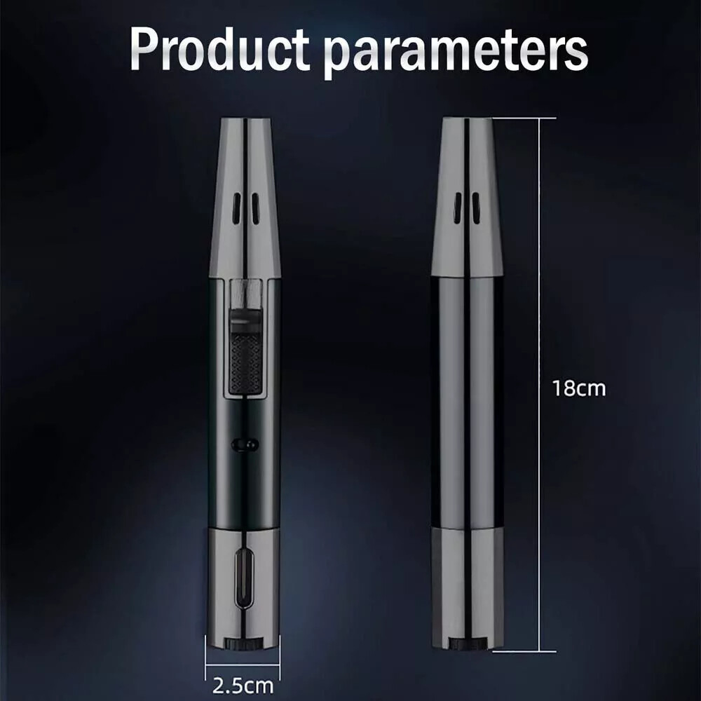 2PACK Jet Torch Butane Lighter Windproof Refillable Butane Lighter Adjustable