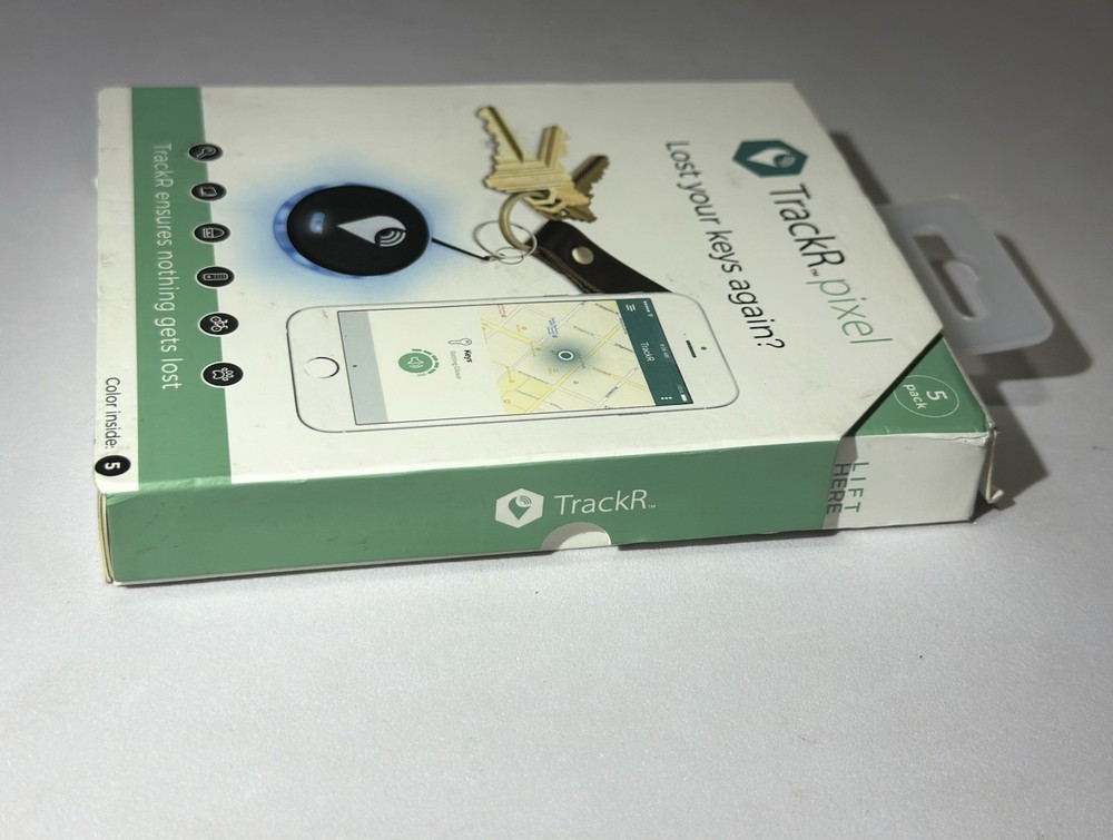 TrackR Pixel Bluetooth Tracking Devices - 5 Pack - 5 Colors - New- iOS/Android
