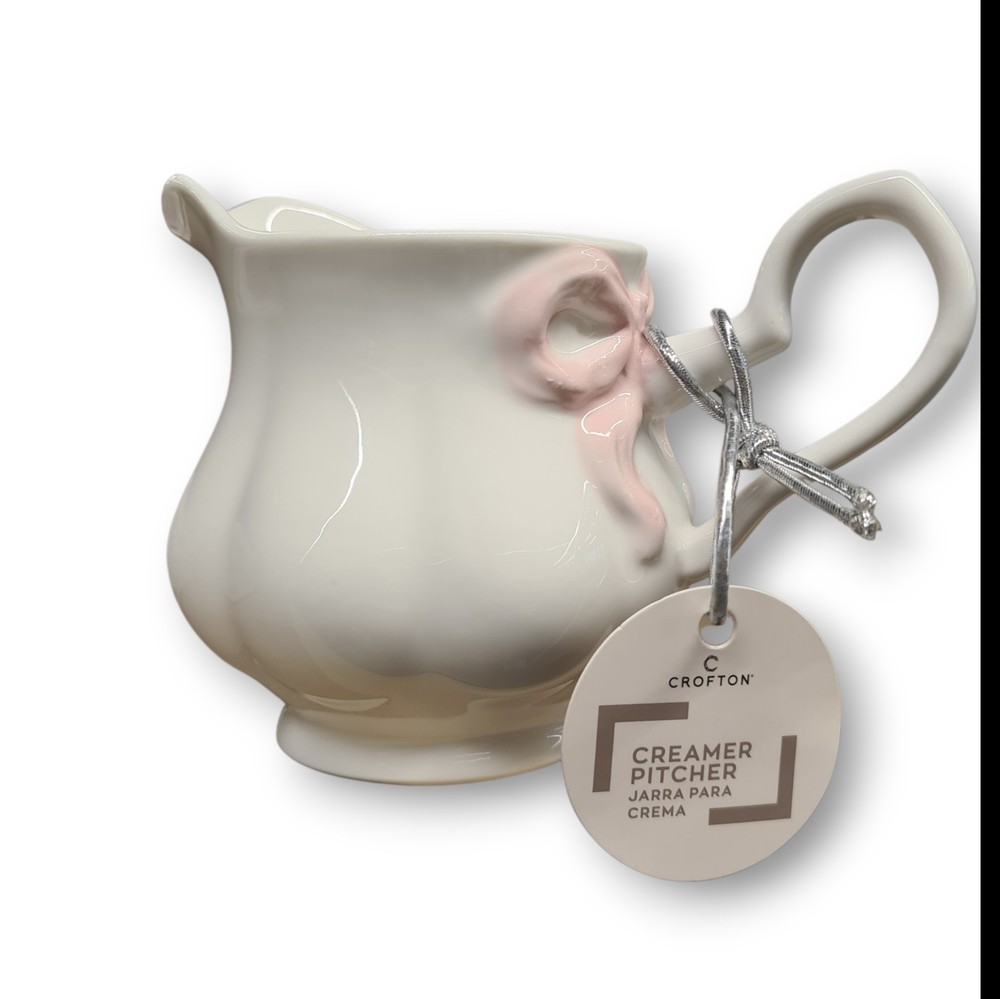 Crofton Pink Bow Creamer Pitcher