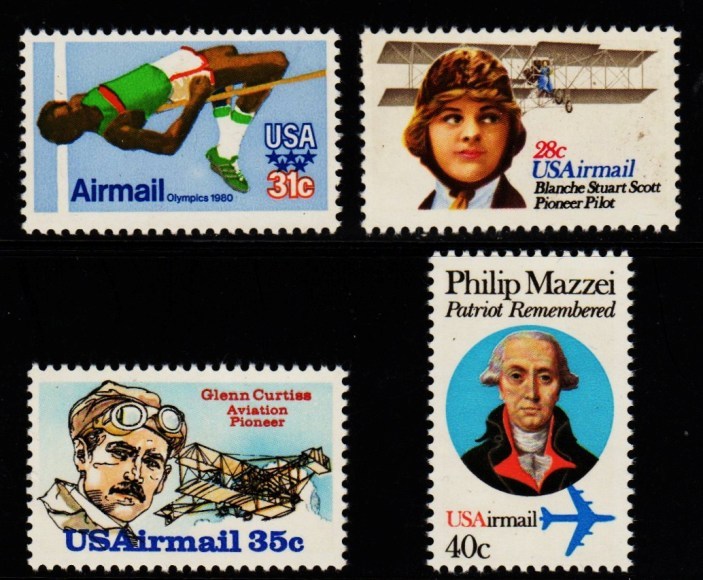 #C97, C98, C99 &  C100  1979-80 Airmail set  - MNH