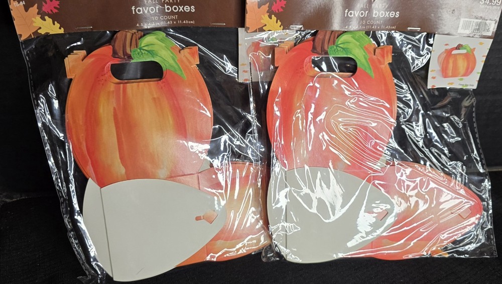 Fall Party Pumpkin Favor Boxes 20 Count