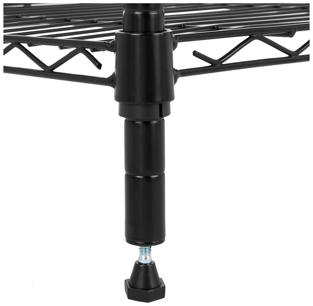 Amazon Basics 5-Shelf Tower Adjustable Storage Shelving Unit, Black, 16 D x 16 W