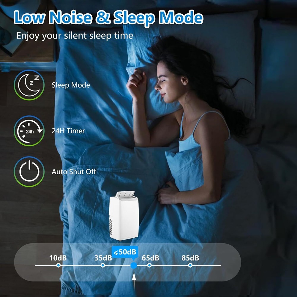 14000BTU Portable Air Conditioner AC Unit with Cool, Fan & Dehumidifier Function