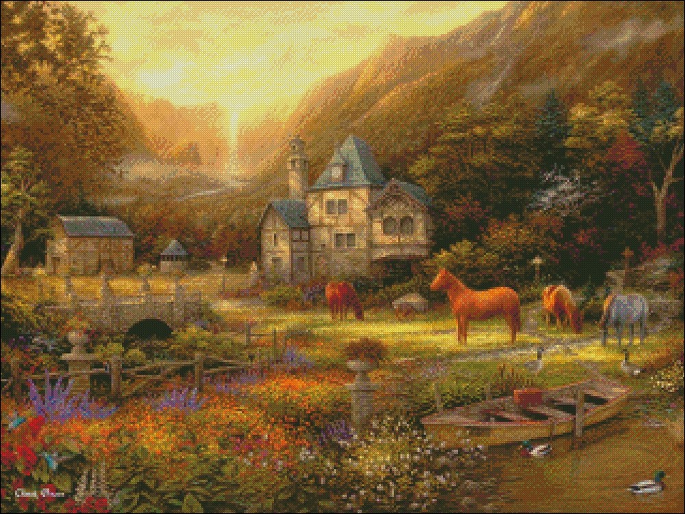 Chart Needlework - Counted Cross Stitch Patterns - The Golden Valley