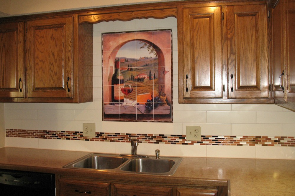 18 x 24 Wine Grape Art Arch Mural Ceramic Backsplash Tile #161