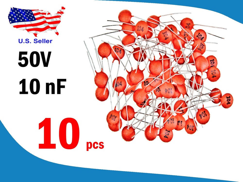 50V 103 10nF (10 pcs) 10000pF 0.01uF Ceramic Disk Capacitors