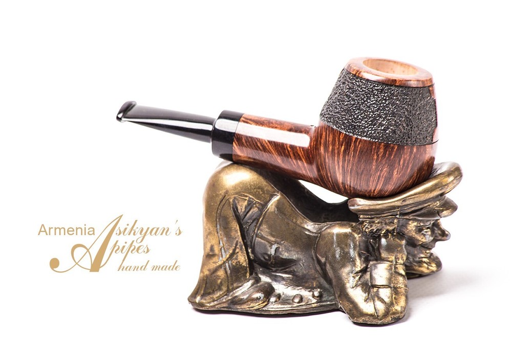 Asikyan Pipe #414/24 Brandy Smooth\Rusticated Hand Made