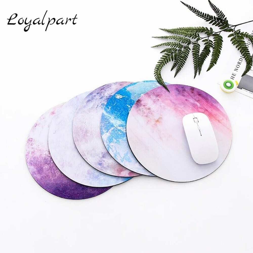Mousepad Space Gaming Mouse Mat Pad Non-Slip Circle Designs For Computer PC Desk