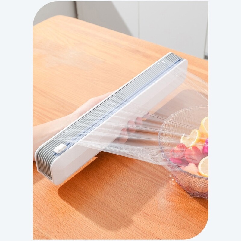 Plastic Cling Wrap Refillable Plastic Wrap Dispenser with Slider Cutter Craft