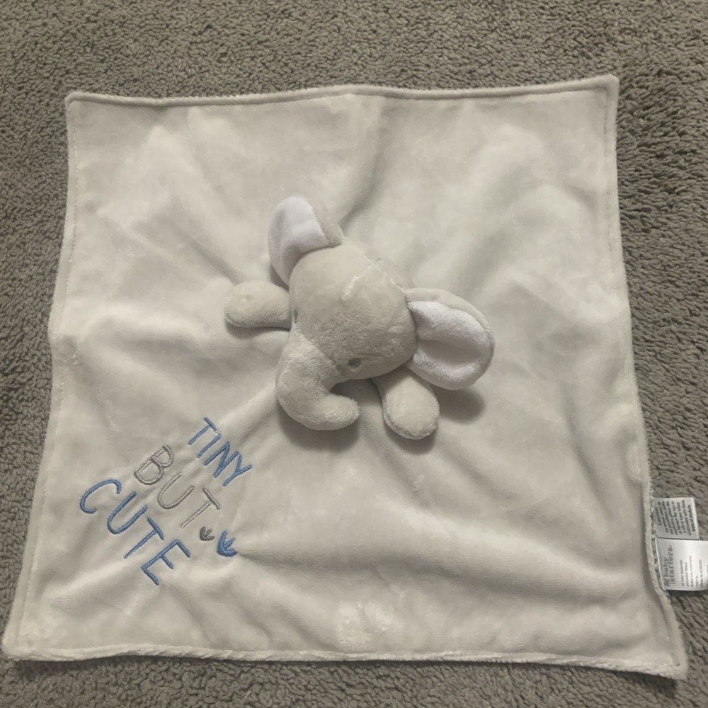 Baby Starters Security Blanket Lovey Gray Elephant Tiny But Cute Security